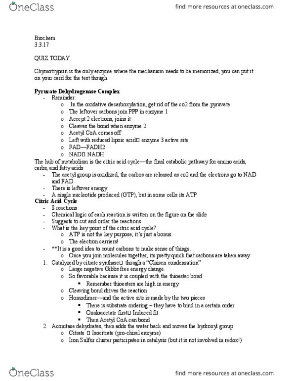 BIOL 3210 Lecture Notes - Lecture 21: Succinic Acid, Citric Acid, Sulfur thumbnail