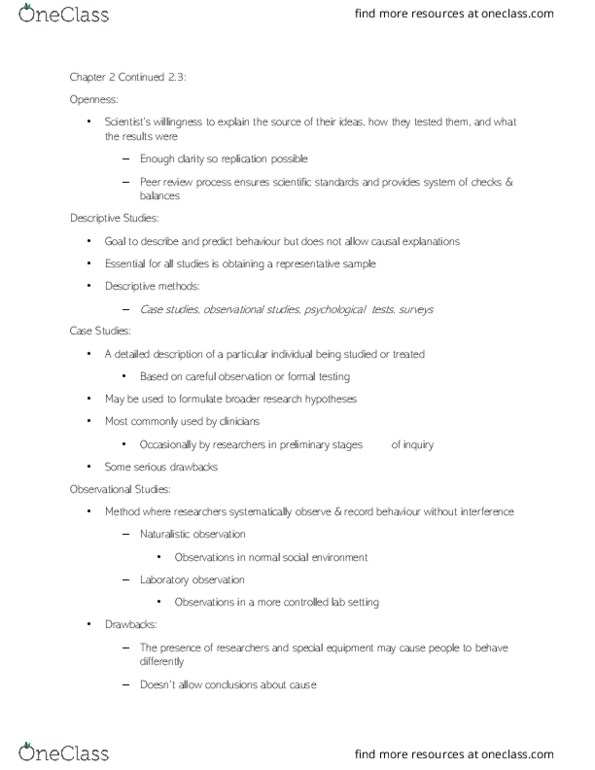 PSY 121 Lecture Notes - Lecture 8: Criterion Validity, Naturalistic Observation, Face Validity thumbnail