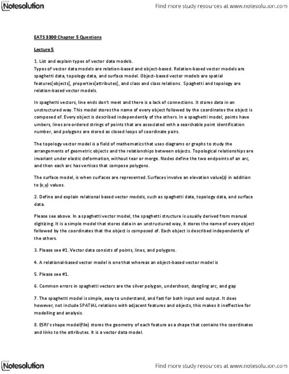 ESSE 3600 Chapter Notes - Chapter 5: Binary Large Object, Relative Direction, Coordinate System thumbnail