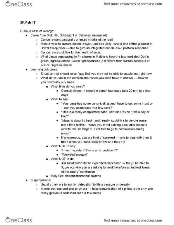 POLI 2403 Lecture Notes - Lecture 1: Congregation Of The Most Holy Redeemer, Absolution, Amish Grace thumbnail