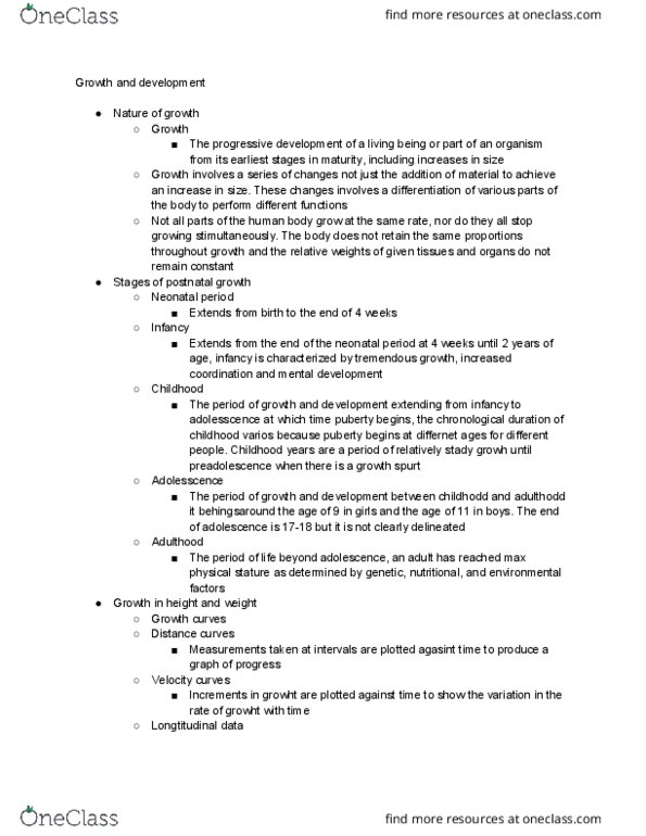 BPK 142 Lecture Notes - Lecture 3: Deciduous Teeth, Seminal Vesicle, Malnutrition thumbnail