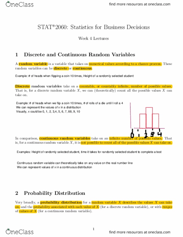 STAT 2060 Lecture Notes - Lecture 4: Probability Mass Function, Standard Deviation, Natural Number thumbnail