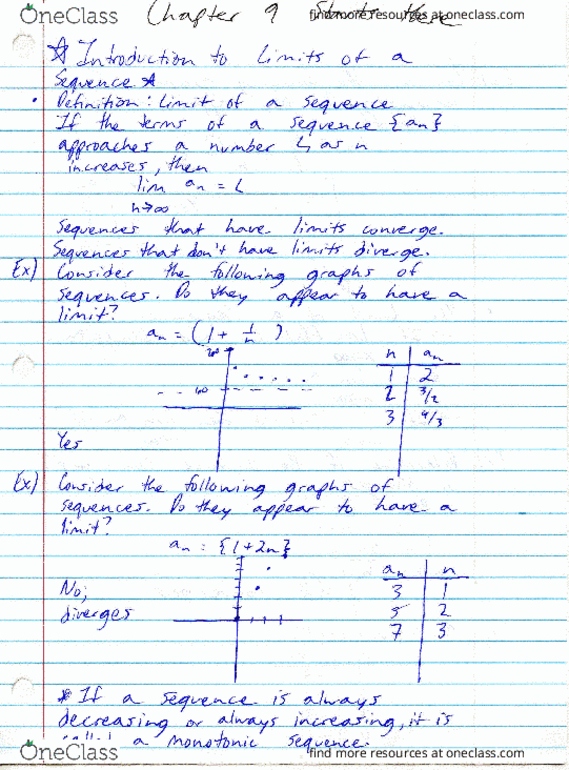 MAC-2312 Lecture Notes - Lecture 26: Monotonic Function thumbnail