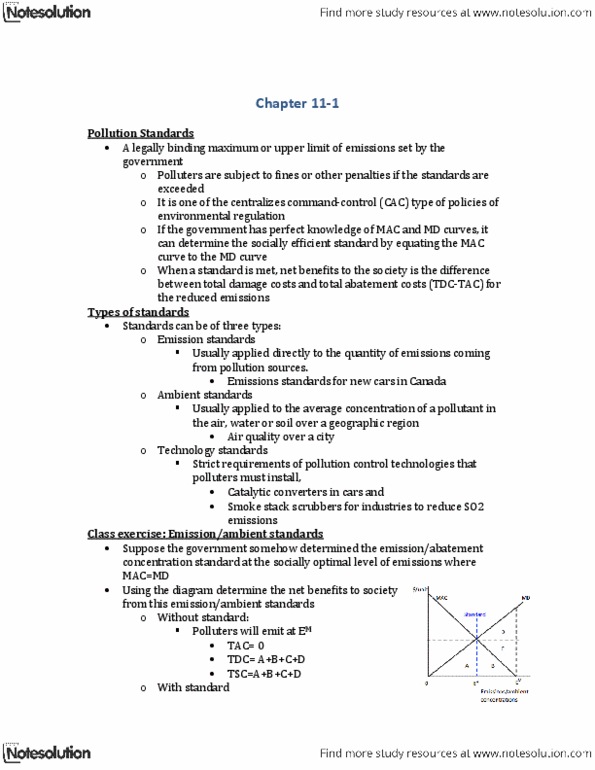 Economics 3220 Lecture Notes - Emission Standard, Catalytic Converter thumbnail