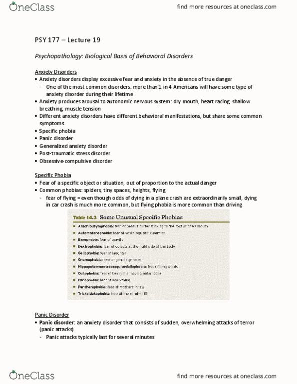 PSY 177 Lecture Notes - Lecture 19: Orbitofrontal Cortex, Attention Deficit Hyperactivity Disorder, Clozapine thumbnail