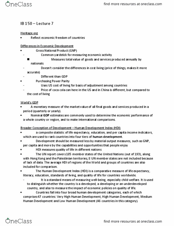 IB 150 Lecture Notes - Lecture 7: Mixed Economy, Legal Risk, Totalitarianism thumbnail