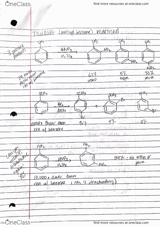 CHEM20273 Lecture Notes - Lecture 7: Toluene thumbnail