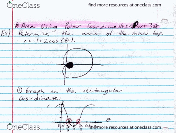 MAC-2312 Lecture 92: Study Guide 92 (Area with Polar Coordinates Part 3) thumbnail