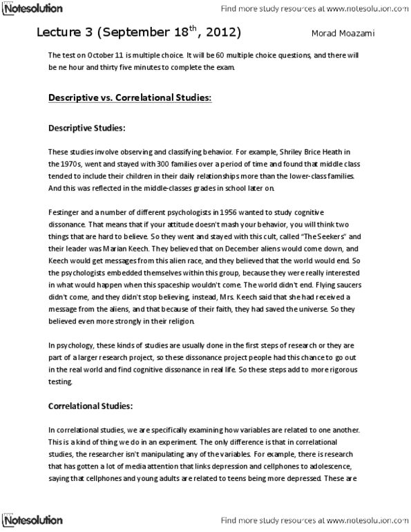 PSY100H1 Lecture Notes - Internal Consistency, Central Tendency, Descriptive Statistics thumbnail