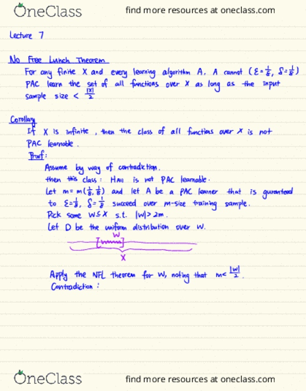 CS485 Lecture Notes - Lecture 7: Vc Dimension, Approximation Error, Infant thumbnail