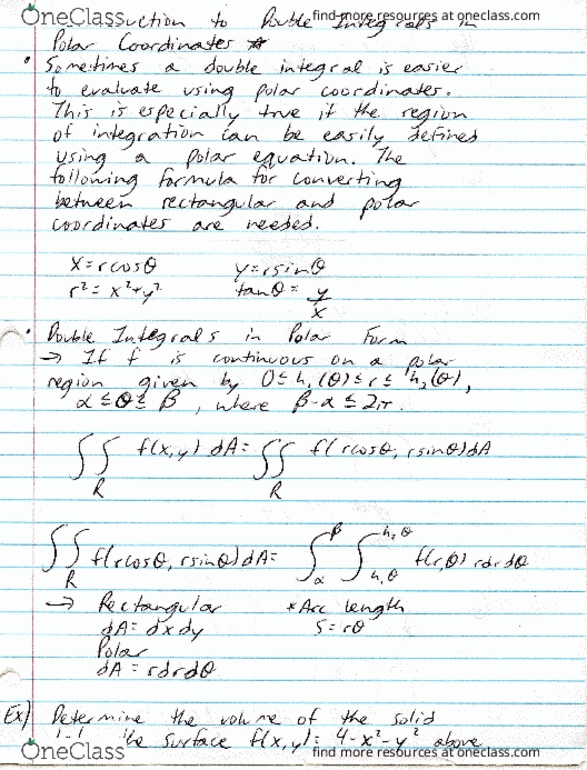 MAC-2313 Lecture Notes - Lecture 76: Multiple Integral thumbnail