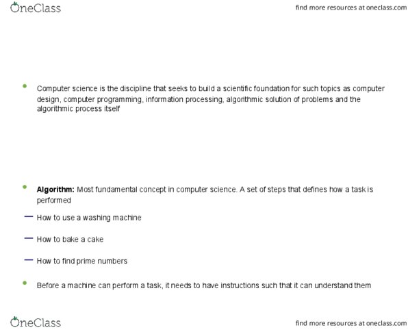 I CSI 101 Lecture Notes - Lecture 1: Herman Hollerith, Euclidean Algorithm, Pearson Education thumbnail