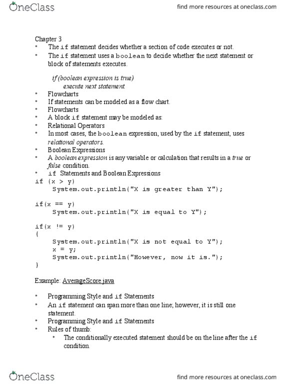 I CSI 201 Chapter Notes - Chapter 3: Boolean Expression, Logical Connective, Negation thumbnail