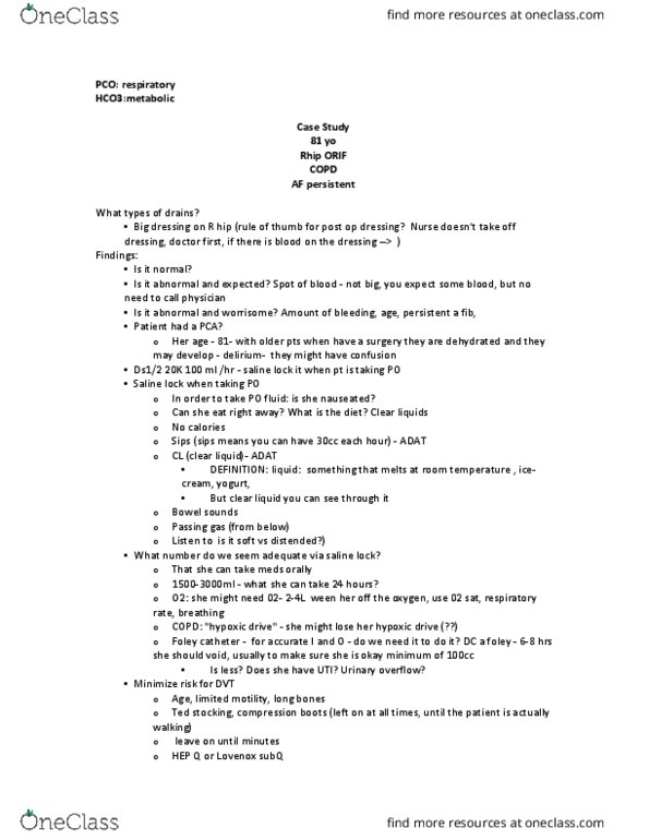 NURS 2230 Lecture Notes - Lecture 2: Foley Catheter, Enoxaparin Sodium, Chest Tube thumbnail