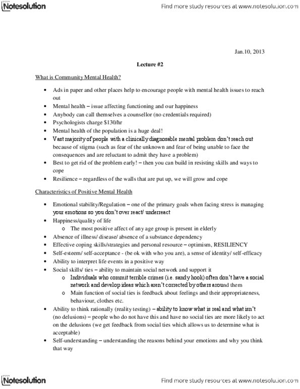 PSYC 3690 Lecture Notes - Lecture 2: Social Isolation, Puberty, Personal Development thumbnail