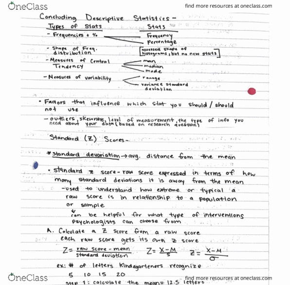 PSY 240 Lecture Notes - Lecture 7: Standard Score, Shap, Semolina thumbnail