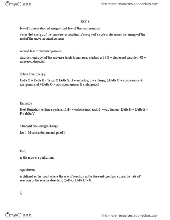 CHEM 3650 Lecture Notes - Lecture 3: Endergonic Reaction, Adrenal Cortex, Acid Dissociation Constant thumbnail