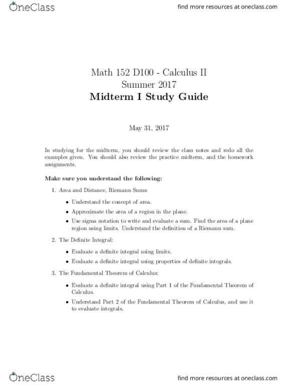 MATH 152 Lecture 1: Math152_Midterm1Review thumbnail