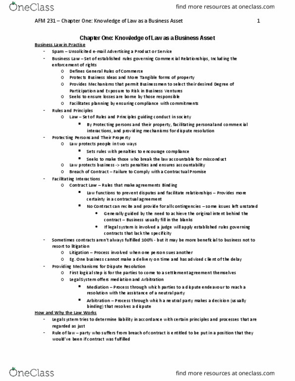 AFM231 Lecture Notes - Lecture 1: Neutral Party, Debt Management Plan thumbnail