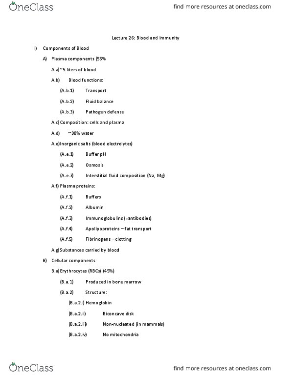 01:119:116 Lecture Notes - Lecture 26: Extracellular Fluid, Thrombin, Fibrin thumbnail