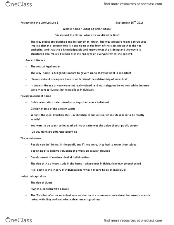 LASO 3365 Lecture Notes - Lecture 1: Jeremy Bentham thumbnail