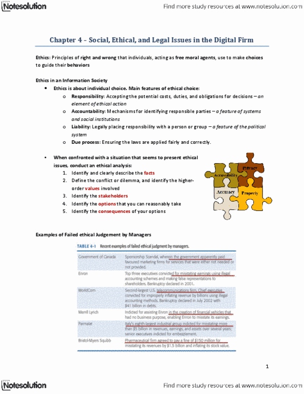 COMMERCE 2KA3 Chapter Notes - Chapter 4: Trade Secret, Equal Opportunity, Green Computing thumbnail