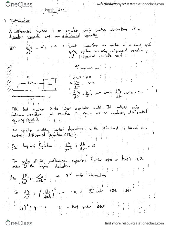 MATH 2271 Lecture Notes - Lecture 1: Selm, Time In Australia, Electronvolt thumbnail