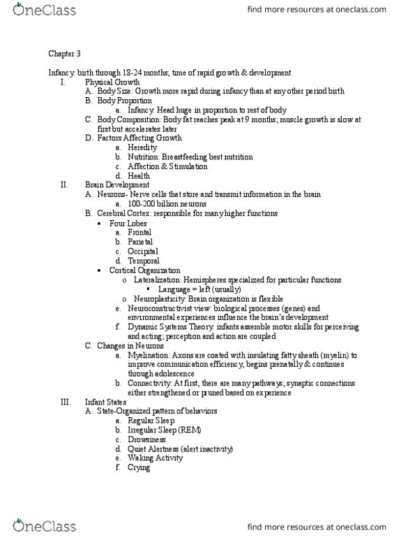 PSY 213 Lecture Notes - Lecture 3: Moro Reflex, 18 Months, Visual Acuity thumbnail