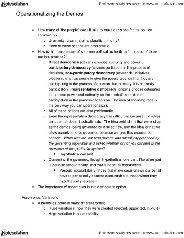 POLS 110 Lecture Notes - Archos, Veto, Constitutional Basis Of Taxation In Australia thumbnail
