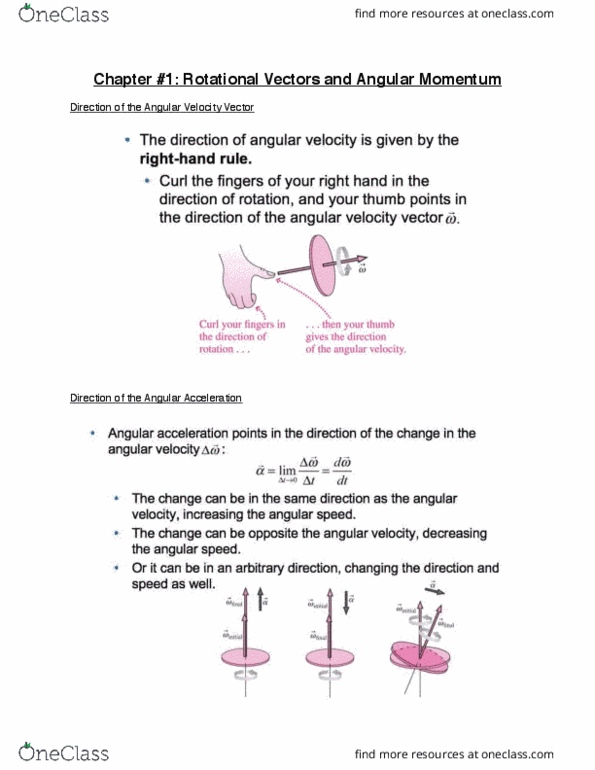 Physics 1301A/B Lecture 11: Chapter #11: Rotational Vectors and Angular Momentum thumbnail