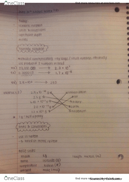 CHEM 1410 Lecture 3: Lecture Notes 6-14 thumbnail