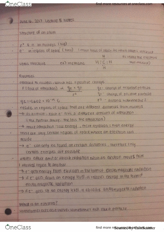 CHEM 1410 Lecture 5: Lecture 5 Notes 6-16 thumbnail