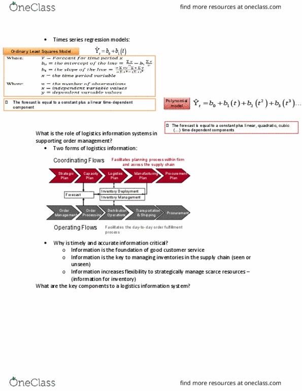 BUSML 3380 Lecture Notes - Lecture 4: Ordinary Least Squares, Order Management System, Decision Support System thumbnail