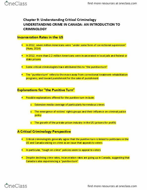 CRIM 101 Lecture Notes - Lecture 6: Critical Race Theory, Critical Criminology, Jock Young thumbnail