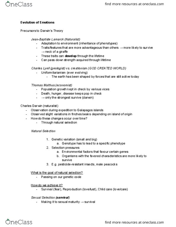 PSYC18H3 Lecture Notes - Lecture 2: Ovulatory Shift Hypothesis, Thomas Robert Malthus, Ovulation thumbnail