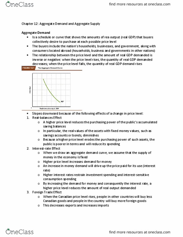 ECN 204 Lecture Notes - Lecture 12: Aggregate Demand, Aggregate Supply, Government Spending thumbnail