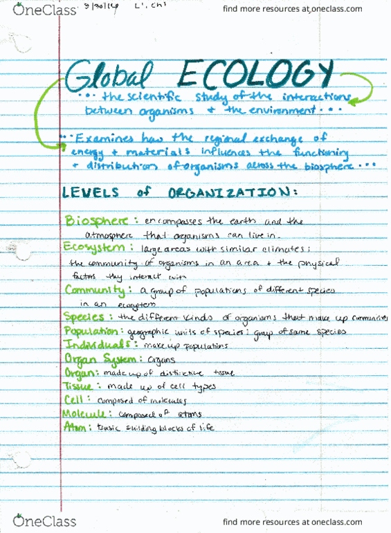 BIOL 204H Lecture 1: Global Ecology thumbnail