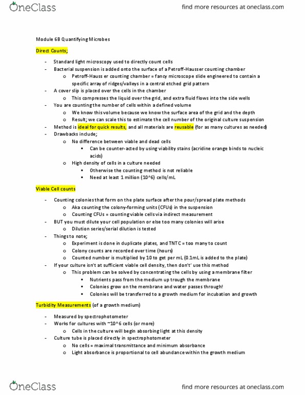 BIOL240 Lecture Notes - Lecture 8: Absorbance, Spectrophotometry, Membrane Technology thumbnail