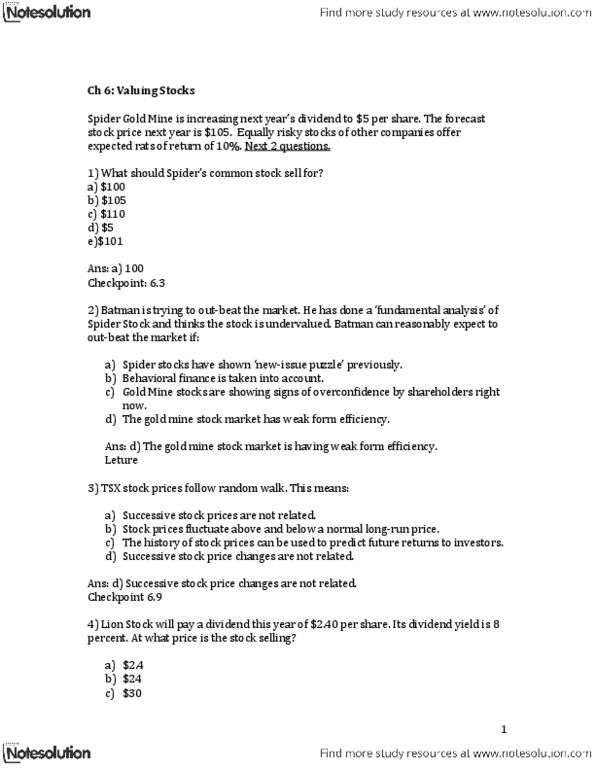 ECON 2I03 Lecture Notes - Investment, Tax Rate, Dividend Discount Model thumbnail
