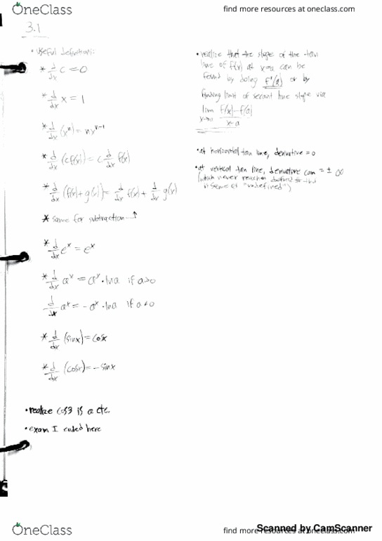 MAC-2311 Lecture 99: CH3 Refined Notes thumbnail