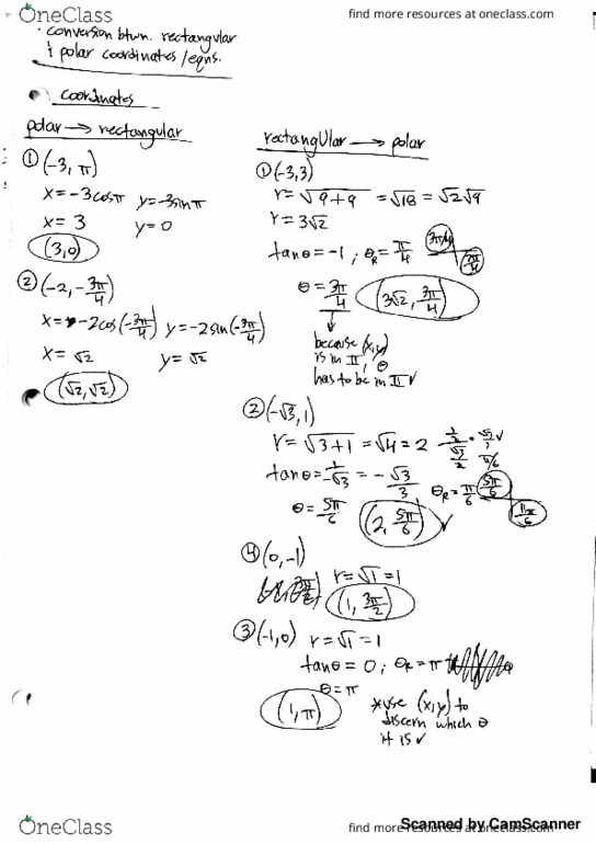 MAC-1114 Lecture 99: Graphing and Conversion btwn. Polar and Cartesian Notes and Examples thumbnail