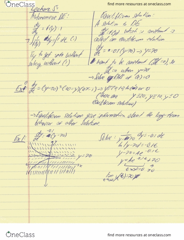 Math 307 Lecture 5 Lecture 5 Oneclass