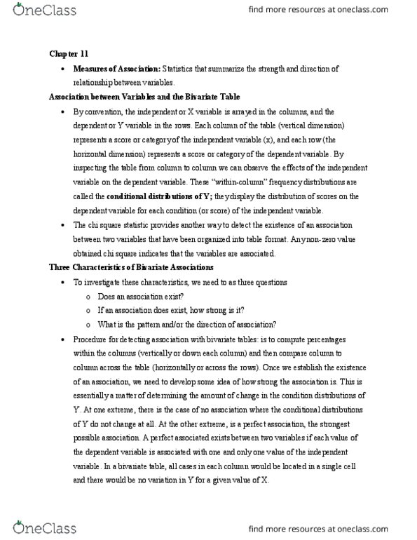 PO218 Lecture Notes - Lecture 11: Chi-Squared Distribution, Dependent And Independent Variables thumbnail