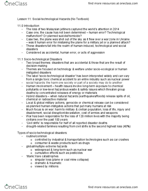 GG231 Lecture Notes - Lecture 11: Tay Bridge Disaster, Bhopal Disaster, Prince William Sound thumbnail