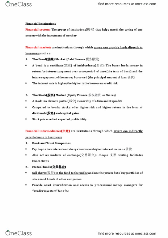ECO 1102 Lecture Notes - Lecture 8: Government Budget Balance, Loanable Funds, Autarky thumbnail