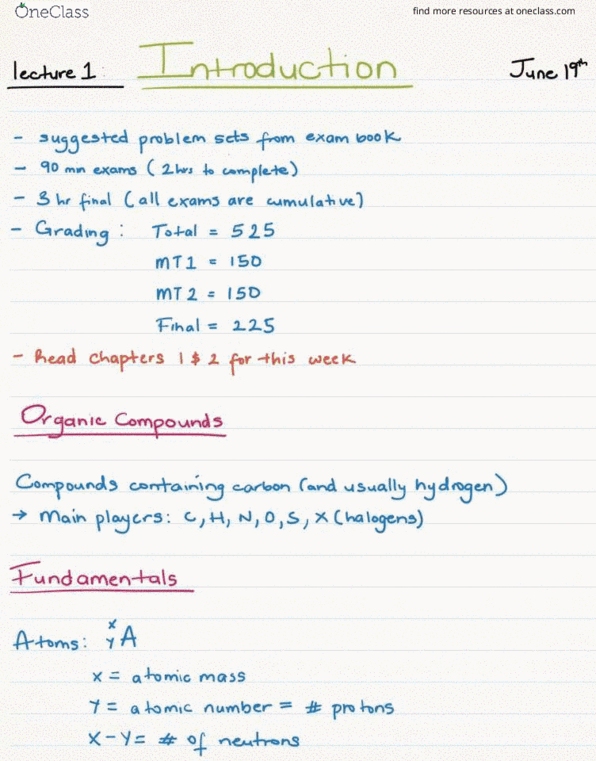 CHEM 3A Lecture Notes - Lecture 1: Cron, Atomic Number, Amen thumbnail