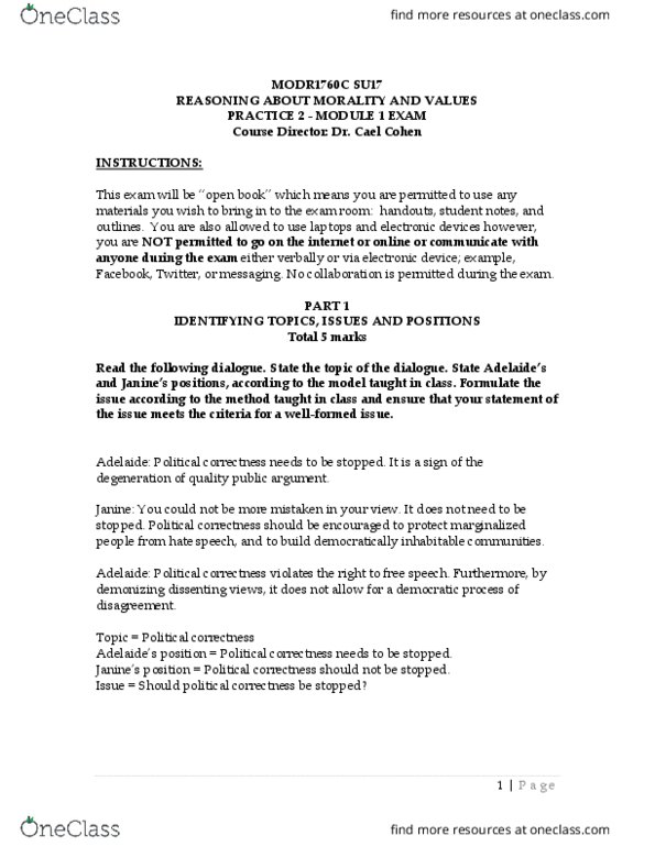 MODR 1760 Lecture Notes - Lecture 3: Affirmative Action, Political Correctness, Pseudoscience thumbnail