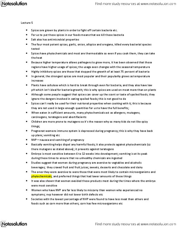 ANTA02H3 Lecture Notes - Lecture 5: Allspice, Amylase, Teratology thumbnail