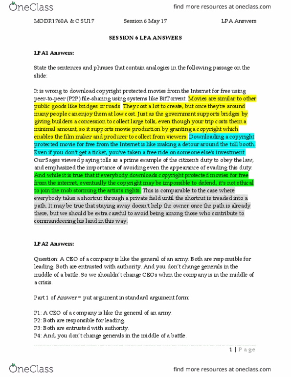 MODR 1760 Lecture Notes - Lecture 3: Logical Form thumbnail