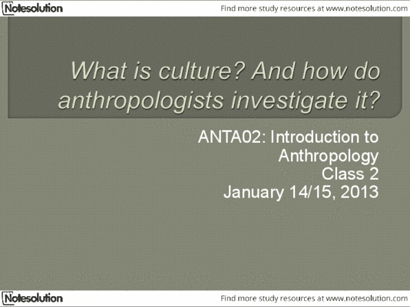 ANTA02H3 Lecture Notes - Edward Burnett Tylor, Salvage Ethnography, James George Frazer thumbnail